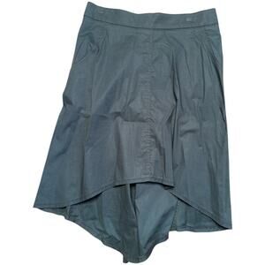Polli Says Black Asymmetrical Knee High Egyptian Cotton Skirt Size 4